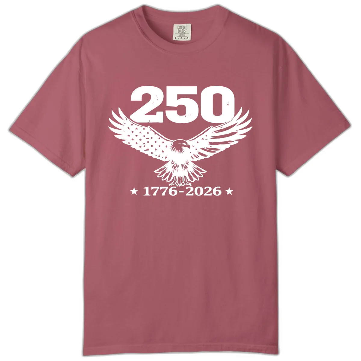 America 250th Anniversary Eagle Design Comfort Color in Crimson